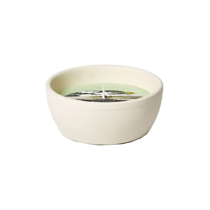 Citronella-Duftkerze „Zitronengras & Citronella“ kleine Tonschale 13 h