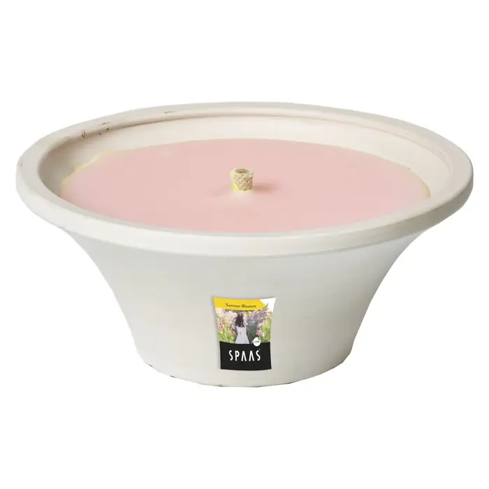 Citronella-Duftkerze „Hawaii Blüte & Citronella“ in Tonschale 9 h