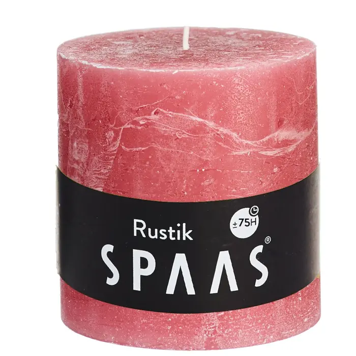 Stumpenkerze Rustic Rosa Ø 10 × 10 cm, 75 Stunden