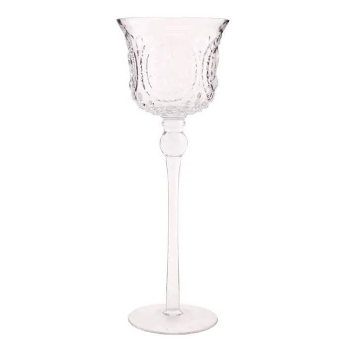 Teelichthalter Glas mit Verzierungen Clayre & Eef Large Ø 11 cm