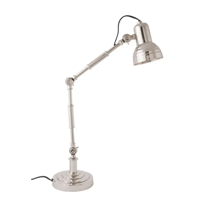 Tischlampe mit 3 Gelenken Silber Metall Clayre & Eef 58 cm E27
