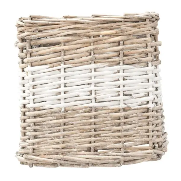 Lampenschirm Rattan Natur/Weiß Clayre & Eef 25 × 25 × 25 cm