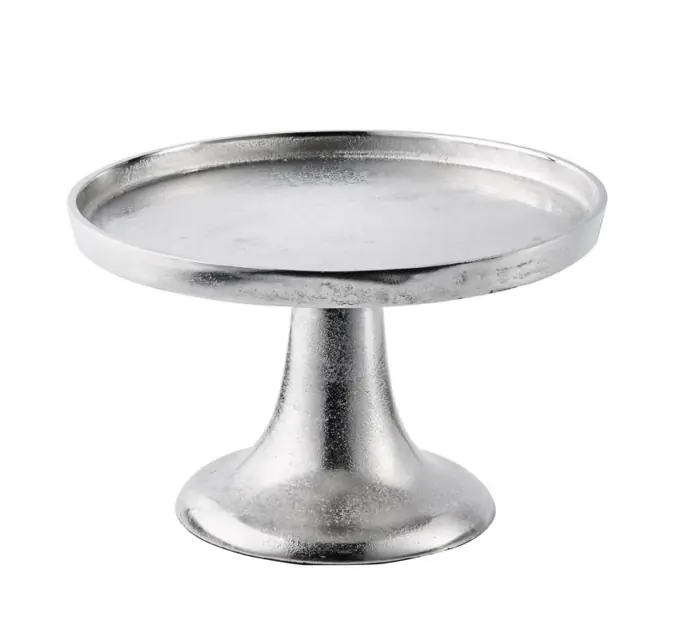 Etagere auf Standfuß Aluminium Silber M 26,5 cm