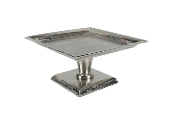 Etagere Silber eckig aus Aluminium 30 × 30 cm