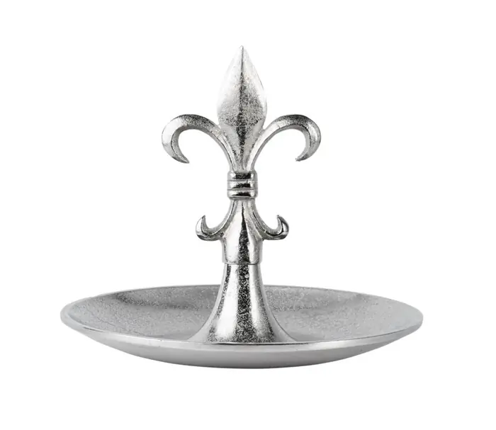 Etagere „Lilie“ Silber aus Aluminium 31 cm