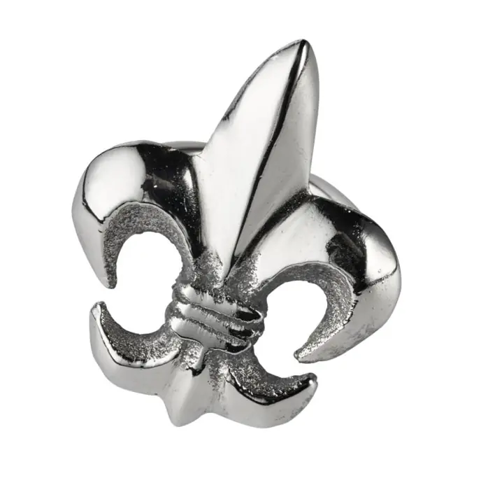 Serviettenringe Lilie Silber 6er-Set Aluminium 7 cm