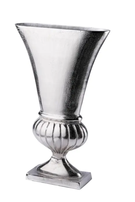 Pokalvase XL Aluminium Silber 58,5 cm