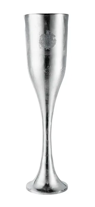 Champagnerkühler auf Standfuß Silber 90 cm für 1–2 Flaschen
