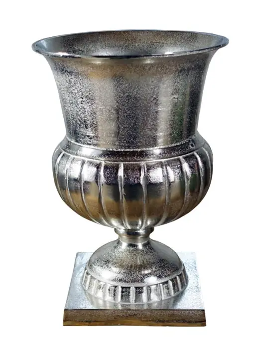 Pokalvase Aluminium Silber 29 cm