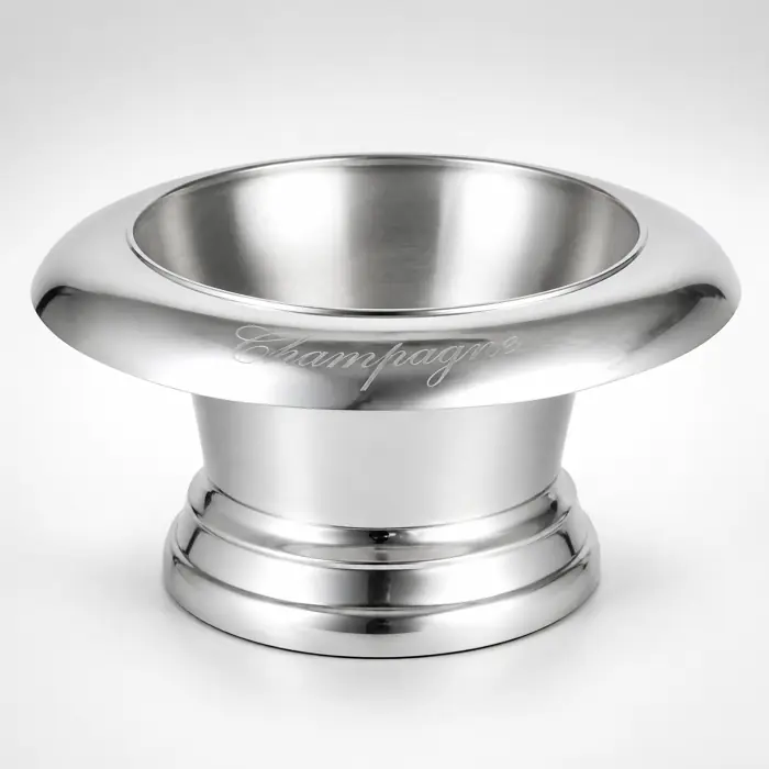 Champagnerkühler XXL Schale „Champagne“ Aluminium Silber von Colmore