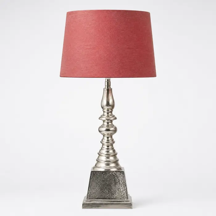Tischlampe massiv aus Aluminium mit Lampenschirm 74,5 cm – Colmore