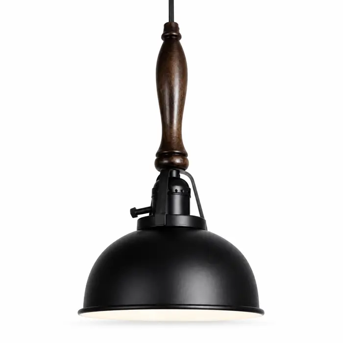 Deckenlampe Schwarz Small Metall und Holz Colmore Ø 16 cm E27