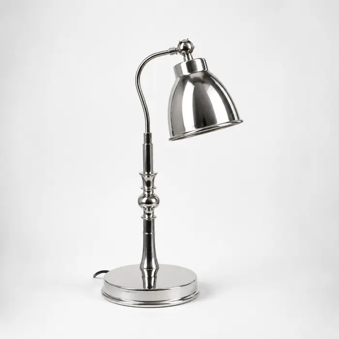 Bürolampe Aluminium Silber 49 cm mit drehbarem Schirm – Colmore