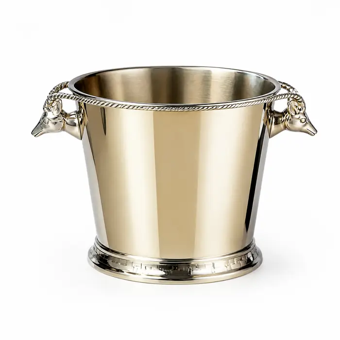 Weinkühler Steinbock Nickel Silber Colmore 34 × 21 × 23 cm