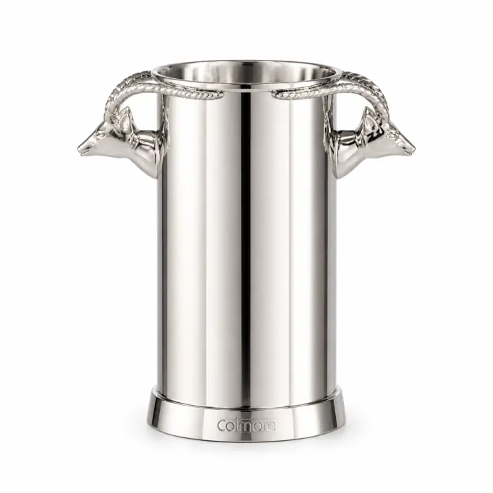 Champagnerkühler Steinbock Single Nickel Silber von Colmore