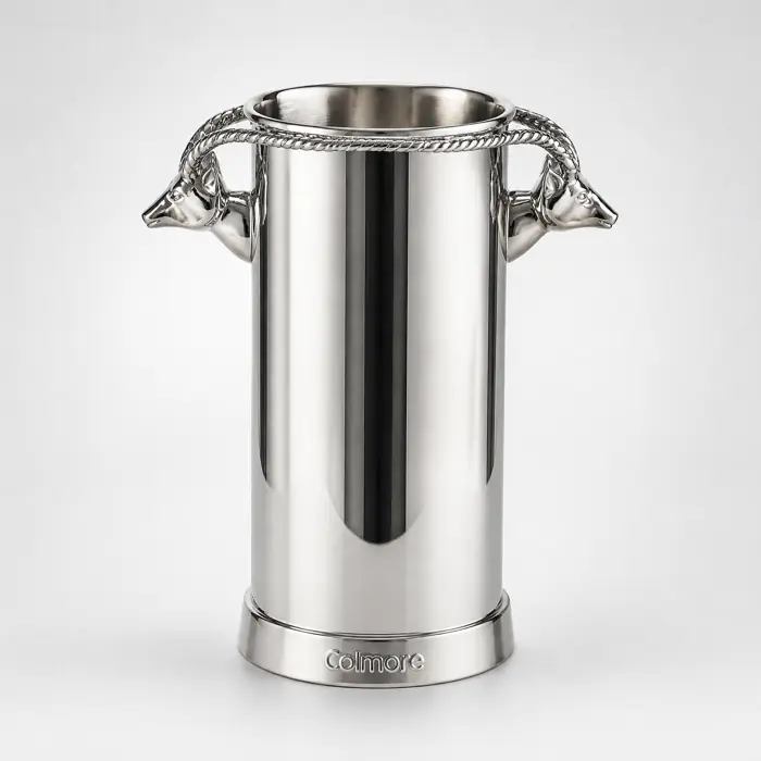Weinkühler Steinbock Single Nickel Silber Colmore 20 × 12 × 25 cm