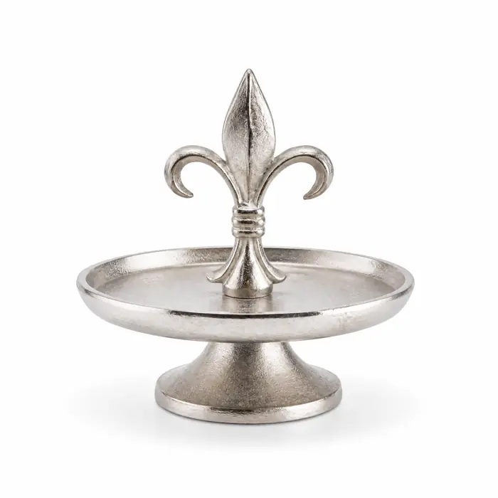 Etagere „Lilie“ auf Standfuß Silber aus Aluminium 30 cm