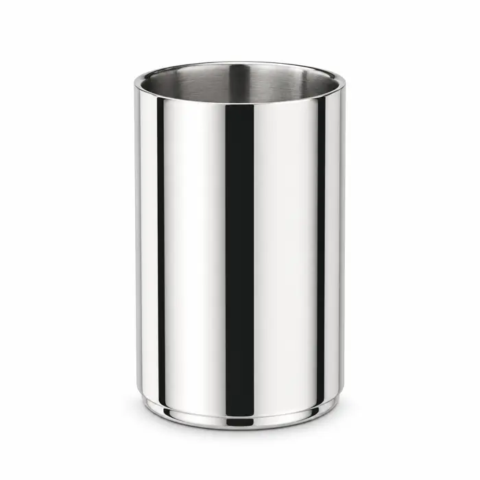 Flaschenkühler Edelstahl doppelwandig Silber 20 cm