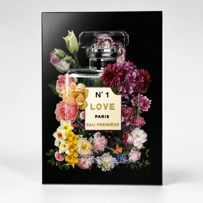 Glasbild „Parfüm“ Fashion 60 × 80 cm aus Sicherheitsglas