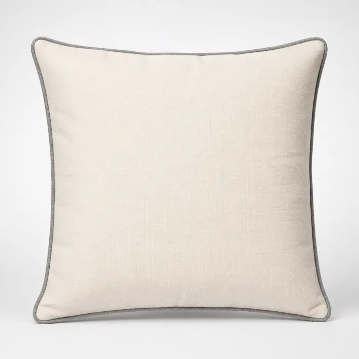 Outdoor-Kissen Natur mit Keder in Grau 45 × 45 cm inkl. Füllung