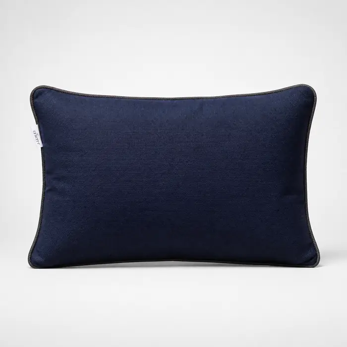 Outdoor-Kissen Dunkelblau mit Keder in Anthrazit 30 × 50 cm inkl. Füllung