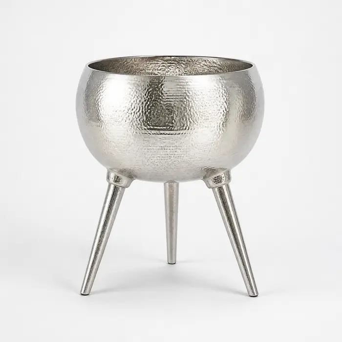 Pflanztopf Dreibein M Aluminium Silber 32 cm