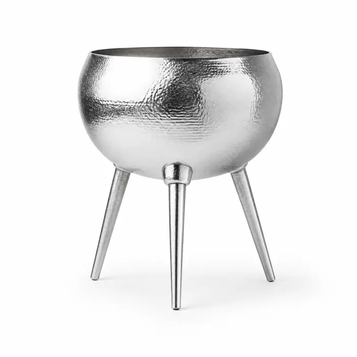 Pflanztopf Dreibein L Aluminium Silber 38 cm