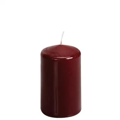 Stumpenkerze Weinrot Classic Ø 5,8 × 10 cm – Spaas