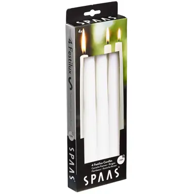 Stabkerzen Weiß 4er-Pack, 25 cm