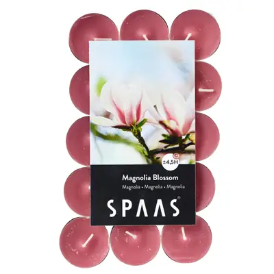 Duftteelichter Magnolienblüte – 30 Stück, 4,5 h