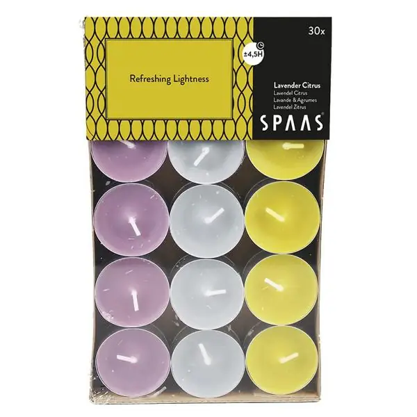 Duftteelichter Refreshing Lightness – Lavendel Zitrus – 30 Stück, 4,5 h