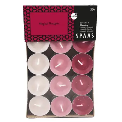 Duftteelichter Magical Thoughts – Lavendel & Schokolade – 30 Stück, 4,5 h