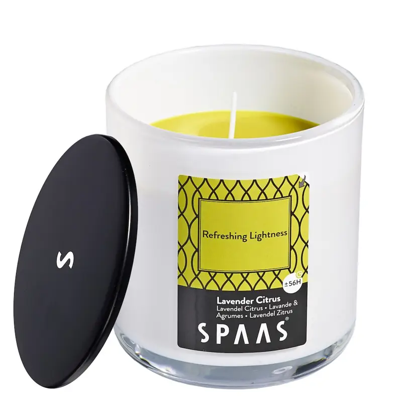 Große Duftkerze „Refreshing Lightness“ Lavendel & Zitrus mit Deckel 56 h