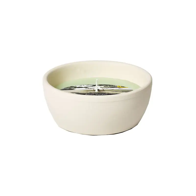 Citronella-Duftkerze „Zitronengras & Citronella“ kleine Tonschale 13 h