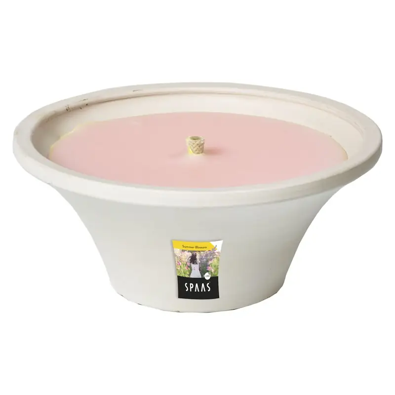Citronella-Duftkerze „Hawaii Blüte & Citronella“ in Tonschale 9 h