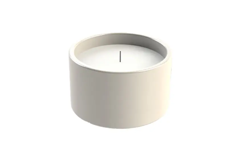 Citronella-Duftkerze „Ingwer“ weiß in Tongefäß Ø 9,8 cm, 15 h