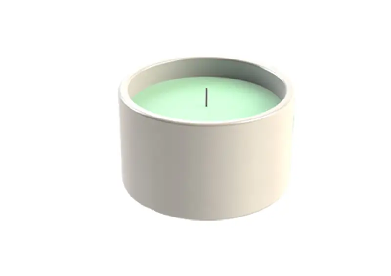 Citronella-Duftkerze „Zitronengras“ grün in Tongefäß Ø 9,8 cm, 15 h