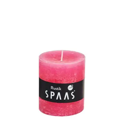 Stumpenkerze Rustic Fuchsia Ø 7 × 8 cm, 30 Stunden