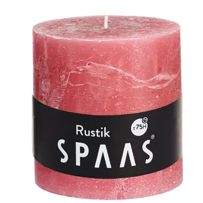 Stumpenkerze Rustic Rosa Ø 10 × 10 cm, 75 Stunden