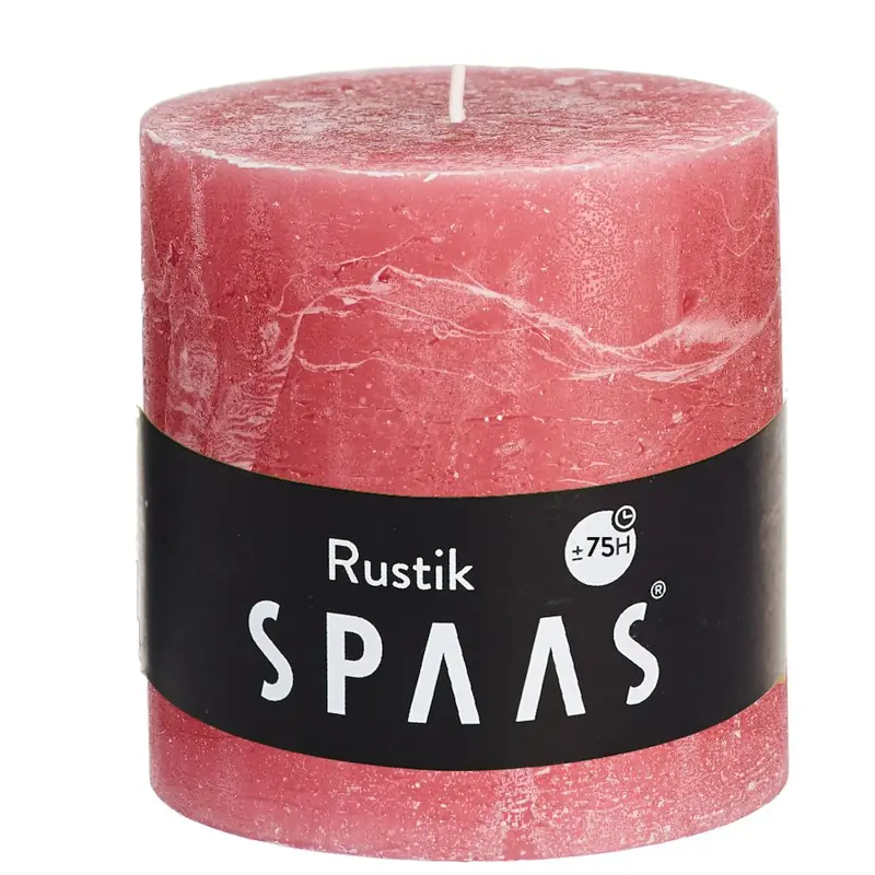 Stumpenkerze Rustic Rosa Ø 10 × 10 cm, 75 Stunden