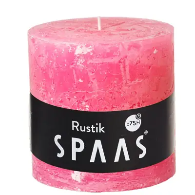 Stumpenkerze Rustic Fuchsia Ø 10 × 10 cm, 75 Stunden