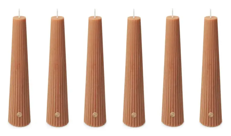 Obelisk-Kerzen Beige Spaas 6 Stück 25 cm