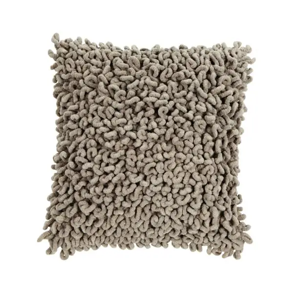 Kissen „Talli“ Taupe Chenille 45 × 45 cm inkl. Füllung