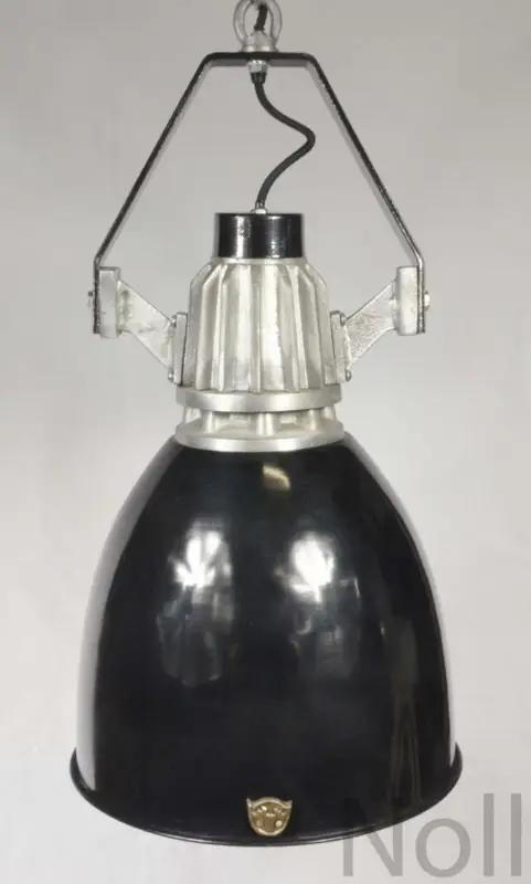 Deckenlampe XXL Industrial Smooth Black Colmore Ø 33 × 73 cm