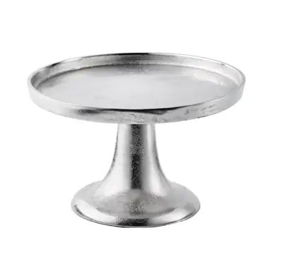 Etagere auf Standfuß Aluminium Silber M 26,5 cm