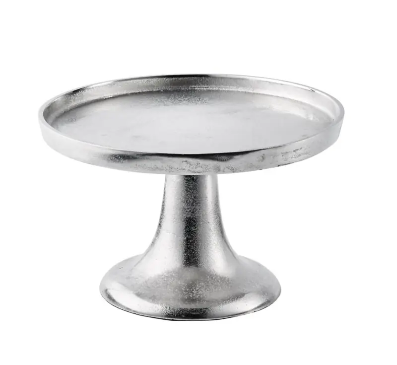 Etagere auf Standfuß Aluminium Silber M 26,5 cm