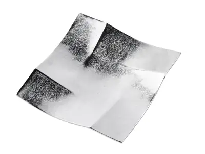 Dekoteller Schale eckig Aluminium Silber Größe S – 23 × 23 × 4,5 cm
