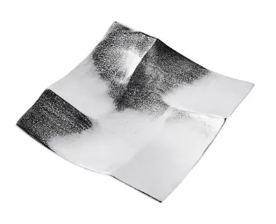 Dekoteller Schale eckig Aluminium Silber Größe M – 30 × 30 × 6 cm