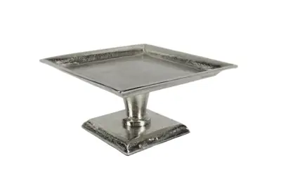 Etagere Silber eckig aus Aluminium 30 × 30 cm