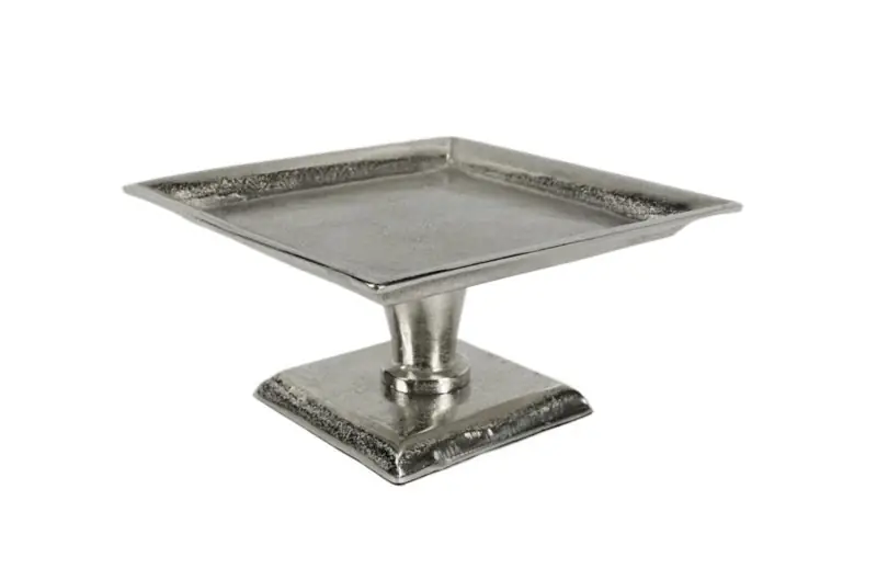 Etagere Silber eckig aus Aluminium 30 × 30 cm